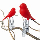 Peg Sparrow r�d - klemmer 6 stk.