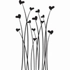 Hjerteblomster - wallsticker