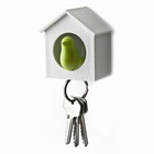 N�gleholder fuglehus - gr�n/hvid