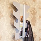 Wave coatrack med spejl - s�lvfarvet knager�kke