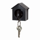 N�gleholder fuglehus - sort/sort