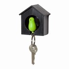 N�gleholder fuglehus - gr�n/sort