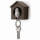 N�gleholder fuglehus - hvid/brun