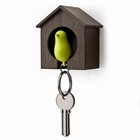N�gleholder fuglehus - gr�n/brun