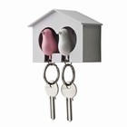 N�gleholder med fugle - hvid og pink