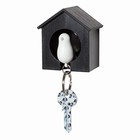 N�gleholder fuglehus - hvid/sort
