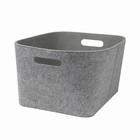 Kurv i gr� filt - large