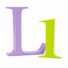 Bogstav L- lys lilla
