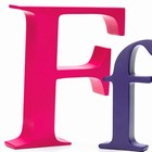 Bogstav F- pink