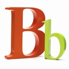 Bogstav B - orange