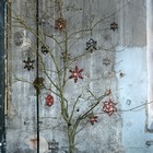 Lysestage til oph�ng - sort snowflake