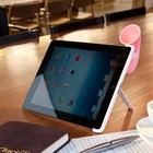 Horn Stand til iPad - hvid/pink