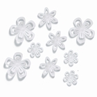 Hvide blomster til v�ggen - 6 stk.
