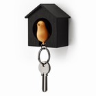 N�glering med fugle og hus - orange fugl