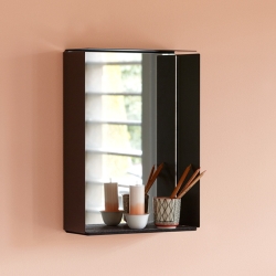 Mirror box med spejl - sort