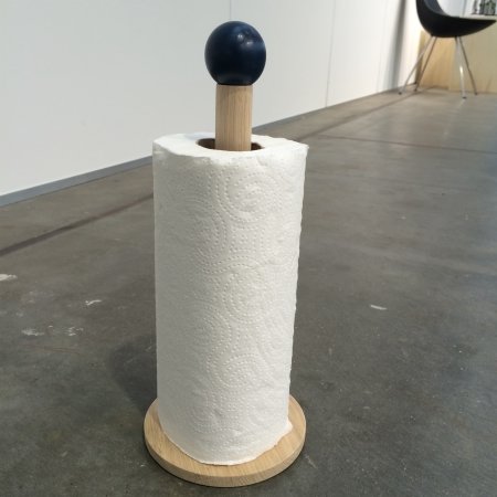 Clown køkkenrulleholder applicata køkkenrulle holder grå og eg Krukker i haven