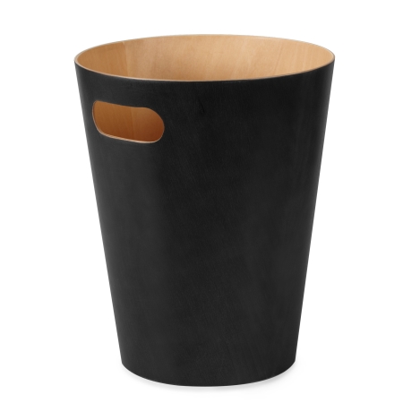 Papirkurv woodrow i sort træ designer papirkurv fra umbra Sjov papirkurv