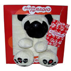 Radio-pude hvid hund