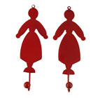 Ballerina knager - r�d 2 stk.