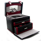 Stort smykkeskrin sort - incl. rejse etui