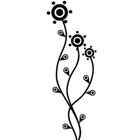 Retro flower - wallsticker