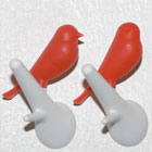 Hook Sparrow knage - s�t med 2 stk. (r�d/hvid)