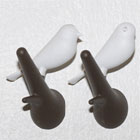 Hook Sparrow knager - s�t med 2 stk. (hvid/brun)