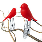 Peg Sparrow r�d - klemmer 6 stk.