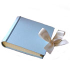 Lysebl�t baby fotoalbum - l�derlook