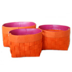 Kurve i filt - orange 3 stk.