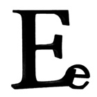 Sort bogstav - e