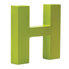 Bogstav H - lime gr�n