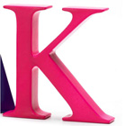 Bogstav K - pink