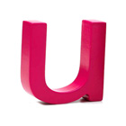 Bogstav u - pink