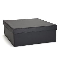9: Læder kasse firkantet - large