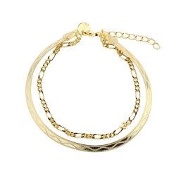 Armbnd SNAKE & FIGARO - forgyldt