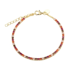Tennis armbnd PINK forgyldt - Aqua Dulce
