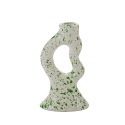 Speckle lysestage - hvid / grn