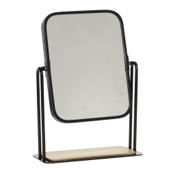 Bordspejl sort metal ramme