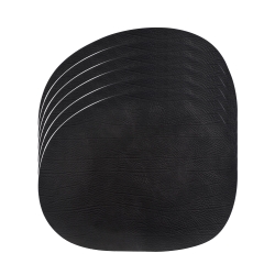 Billede af RAW dækkeservietter sort læder - 6 stk hos Fenomen
