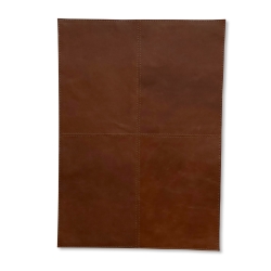 Dækkeservietter firkantet læder i lys brun - 4 stk