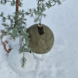 Billede af OOhh julekugler pulp 6 stk. - oliven grøn