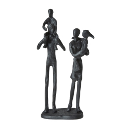 Familie figur - sort metal