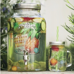 Glaskrukke med taphane - Les jus sont faits