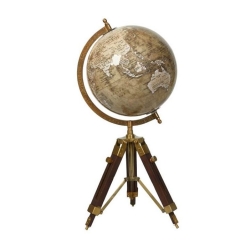 Globus i vintage stil natur - træ fod