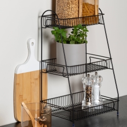Holder i tre etager - sort