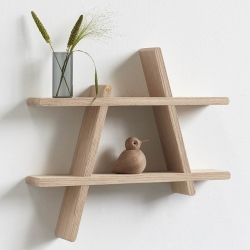 A-shelf hylder i egetr - medium