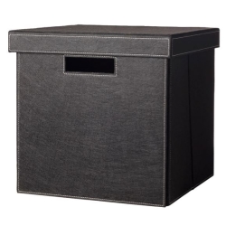 Hyldebox med lg - sort filt