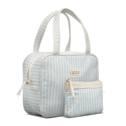 Billede af Dame toilettasker Karen - blå/hvid strib