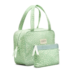 Billede af Dame toilettasker Karen - grøn prik
